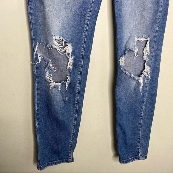 KanCan Euphoria High Rise Distressed Ripped Boyfriend Jeans Size 7/27 - Picture 6 of 10